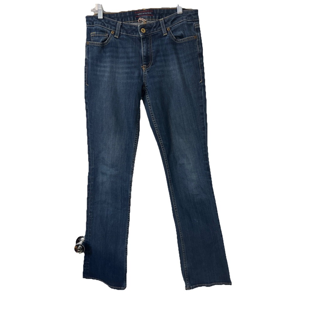 Tommy Hilfiger Jeans Size 6 R Blue Denim Women's Boot Cut Y2k Low Rise‎